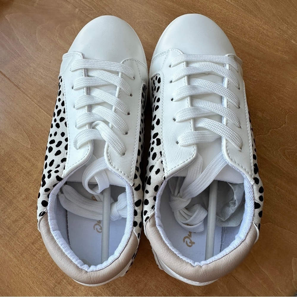 Qupid Willis Sneakers, Stone/Black/Leopard Suede Shoes, Size 7, NWT - Picture 10 of 11